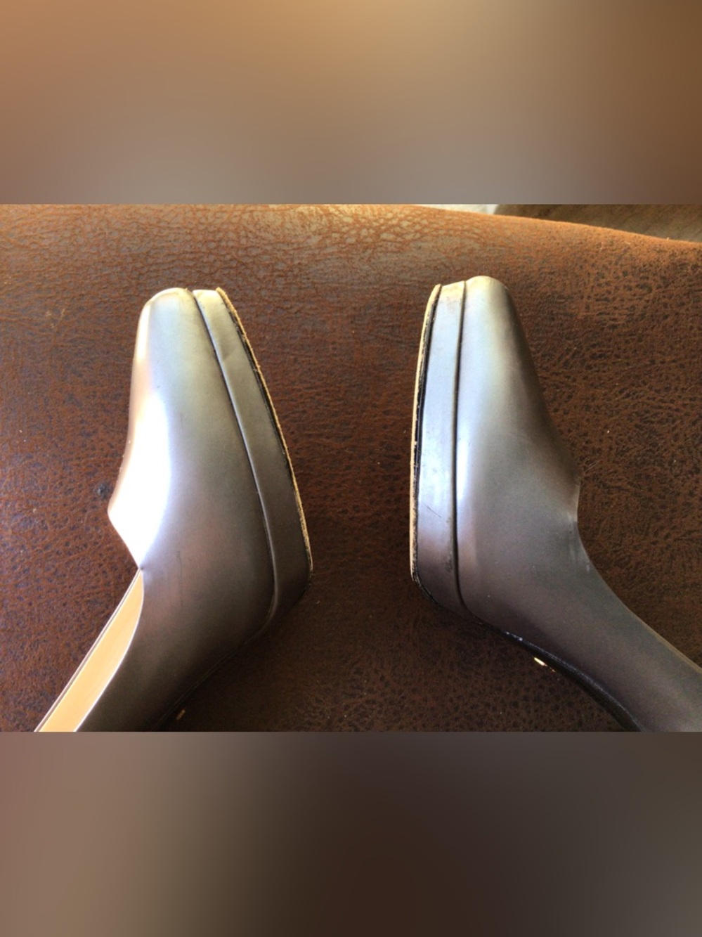 Prada /Pewter Leather Pumps - Authenticated - Sz 39 - Italy - Picture 8 of 15